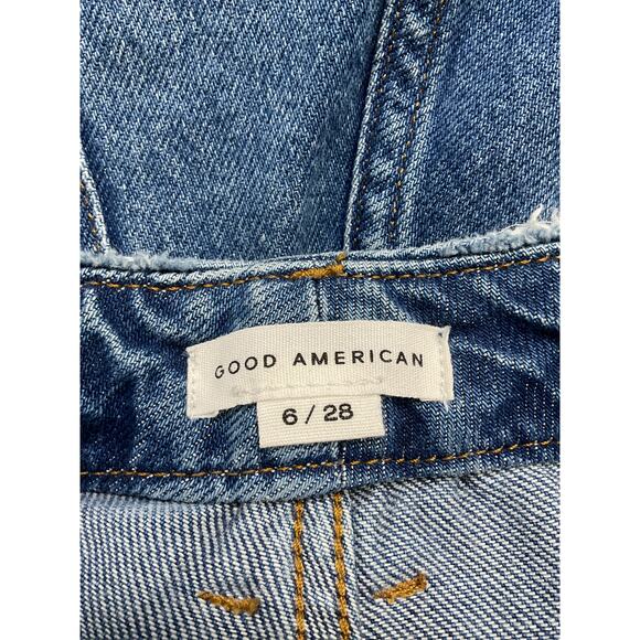 Good American 'Good '90s' Blue Relaxed Denim Jeans Size OS - NWT - Picture 3 of 4